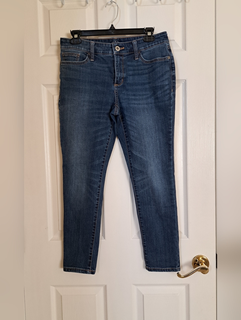 St. John's Bay Women's Skinny Jeans in Dark Blue Wash